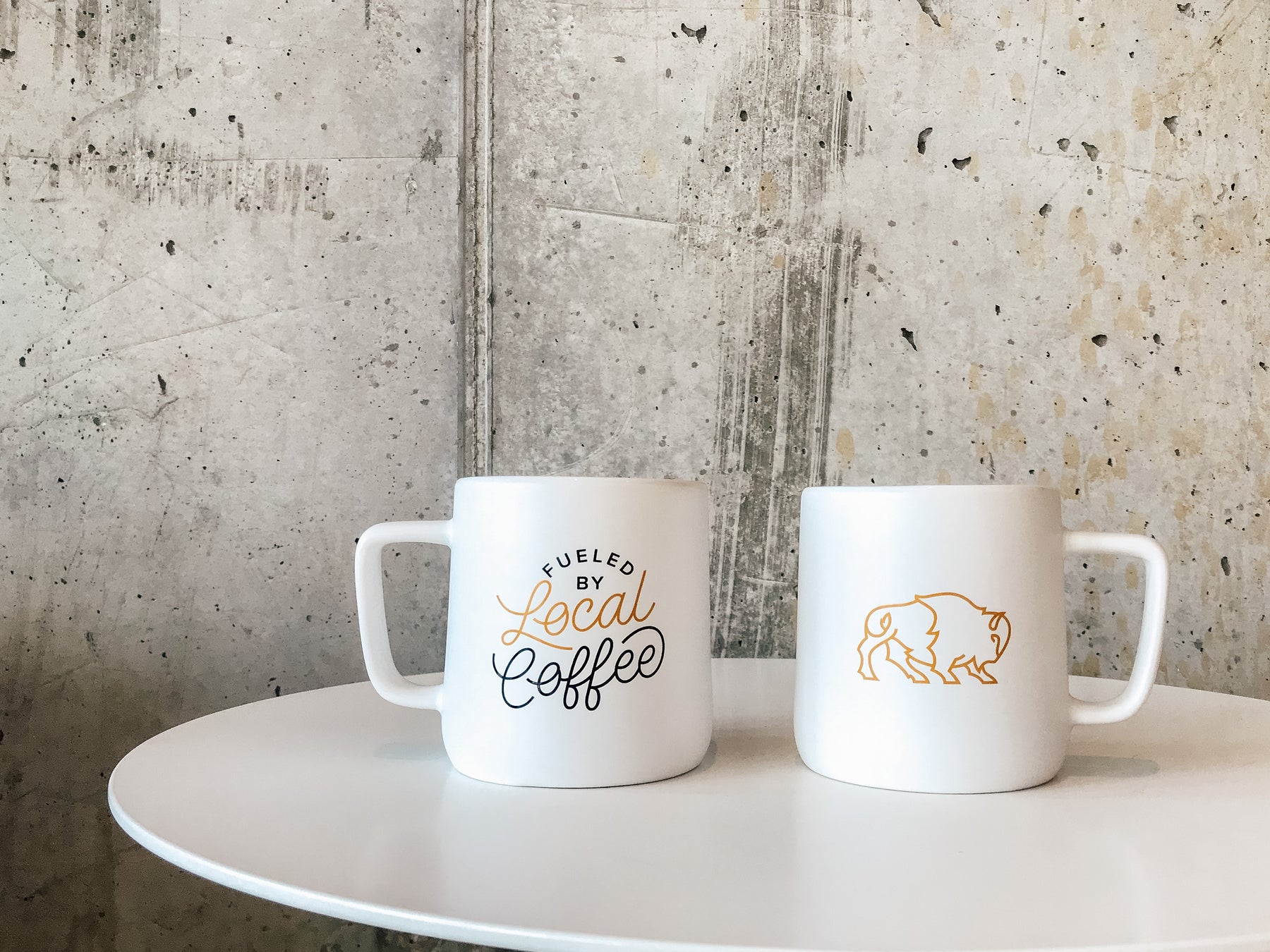 Fueled by Local Coffee, 12oz. Stoneware Mug – Hardy Coffee Co
